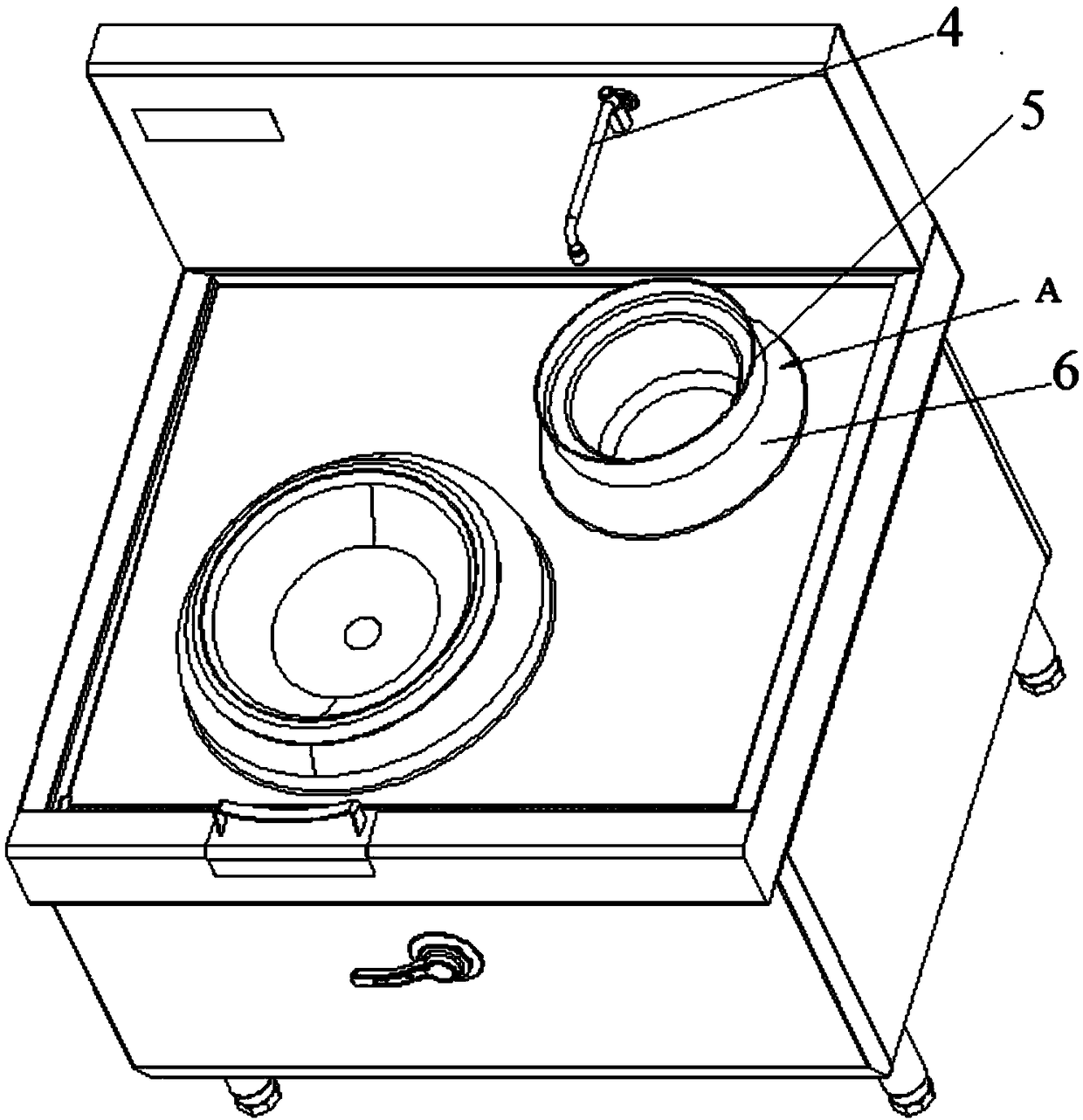 Waterproof structure, stove water brace waterproof structure and stove