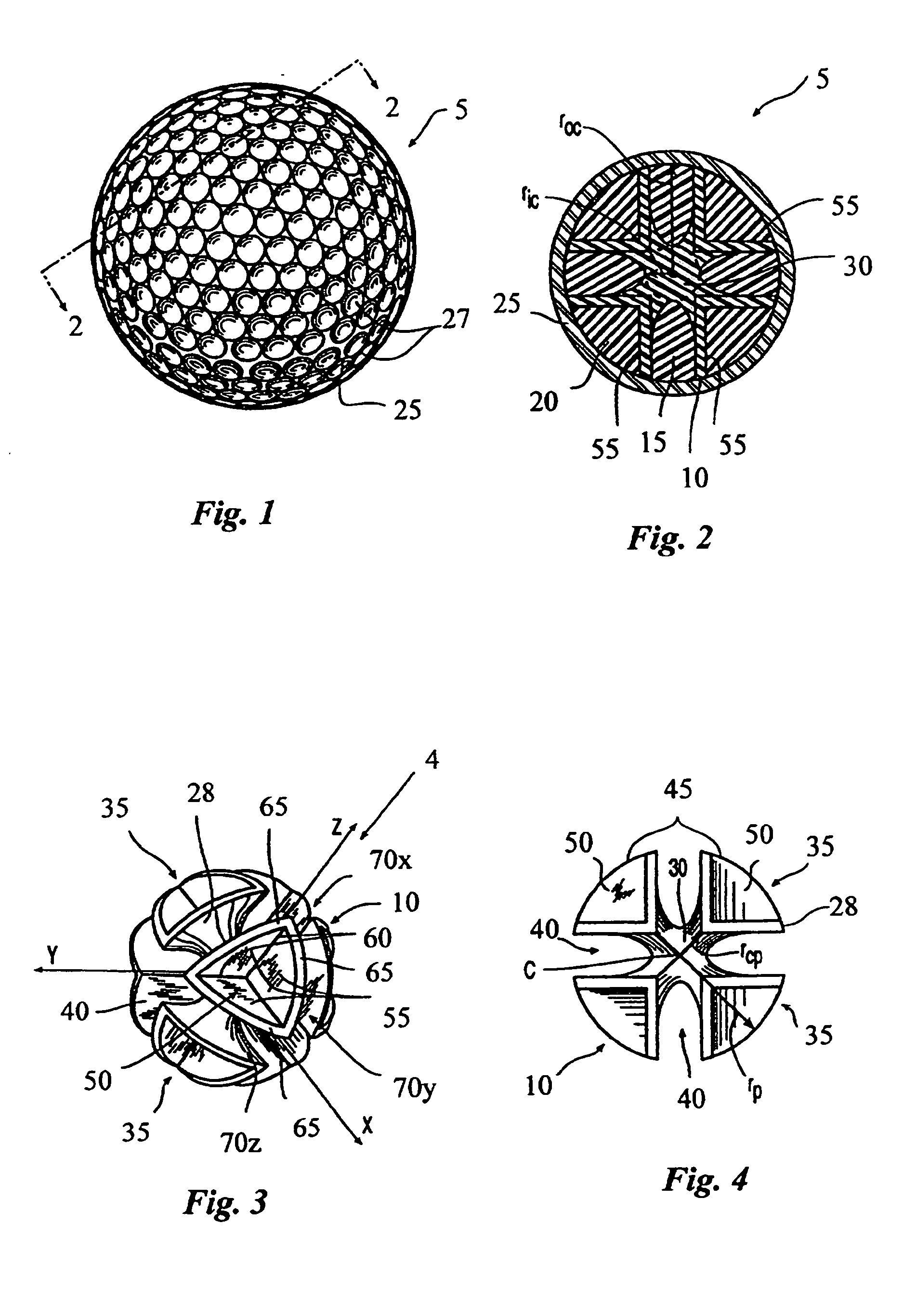 Golf ball having visible non-spherical insert