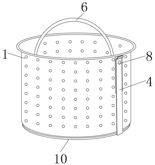 Residue filtering basket of water tank drainer