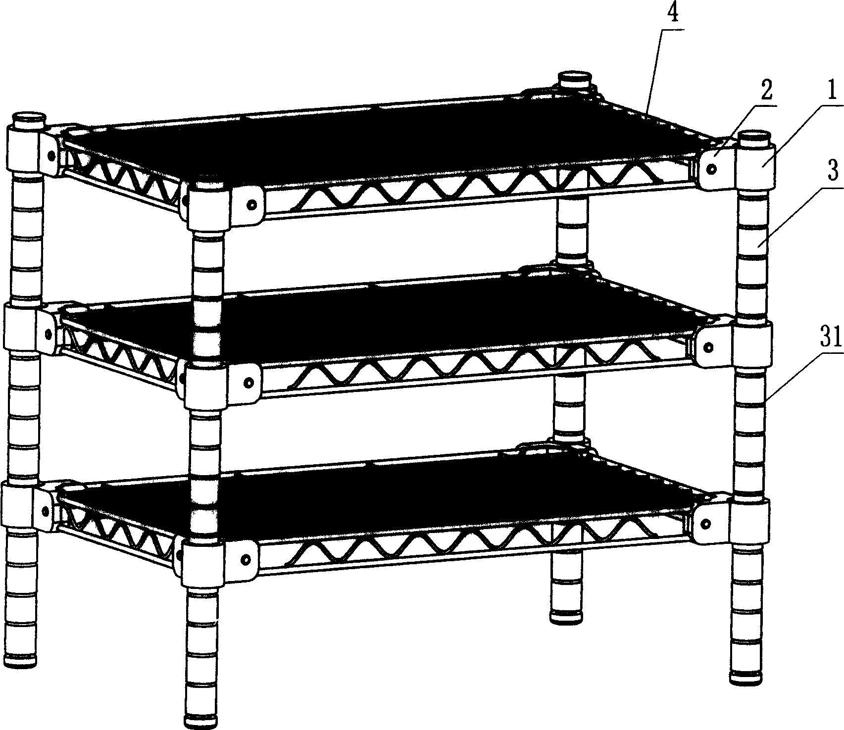 Goods rack connector