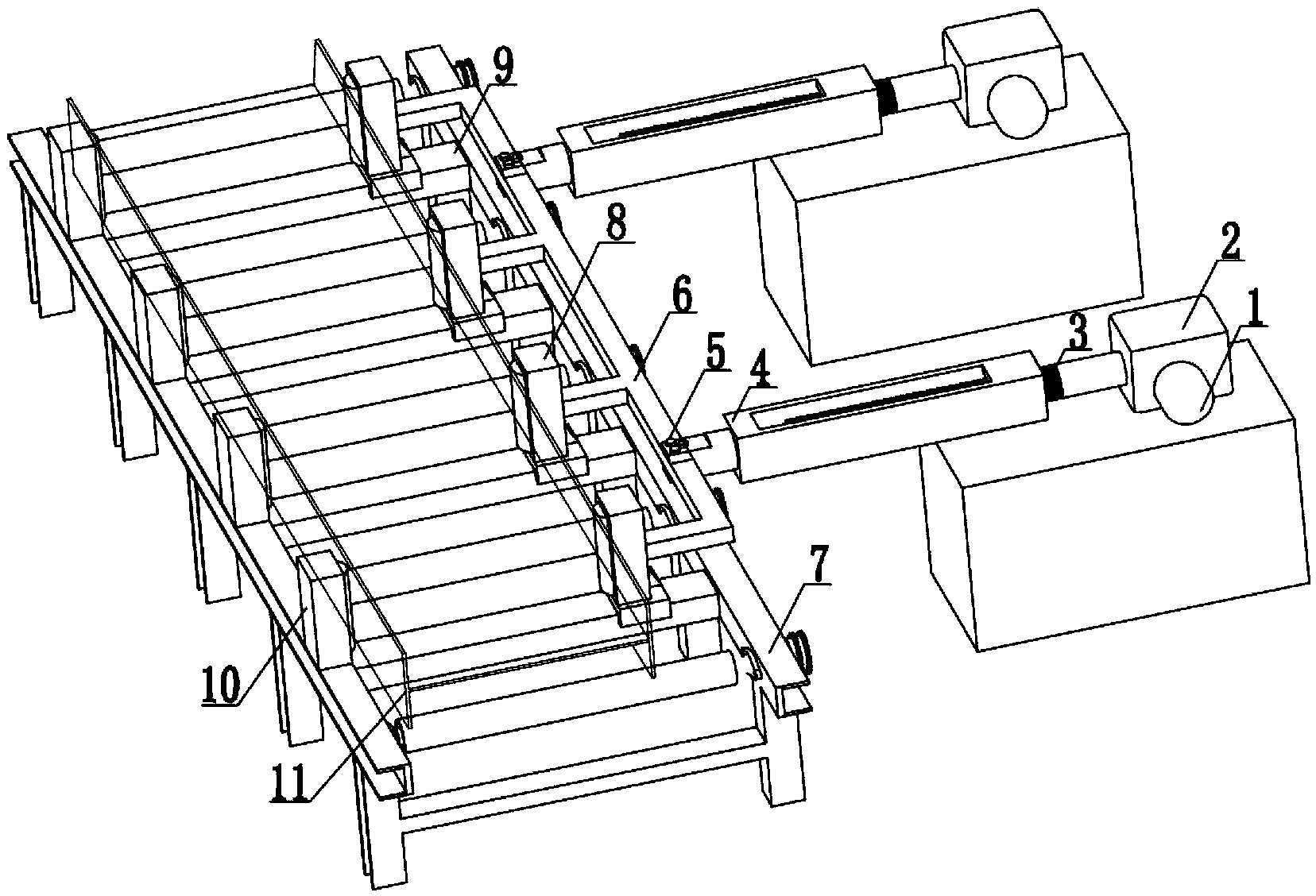 H-shaped steel worm and worm gear linkage clamping device