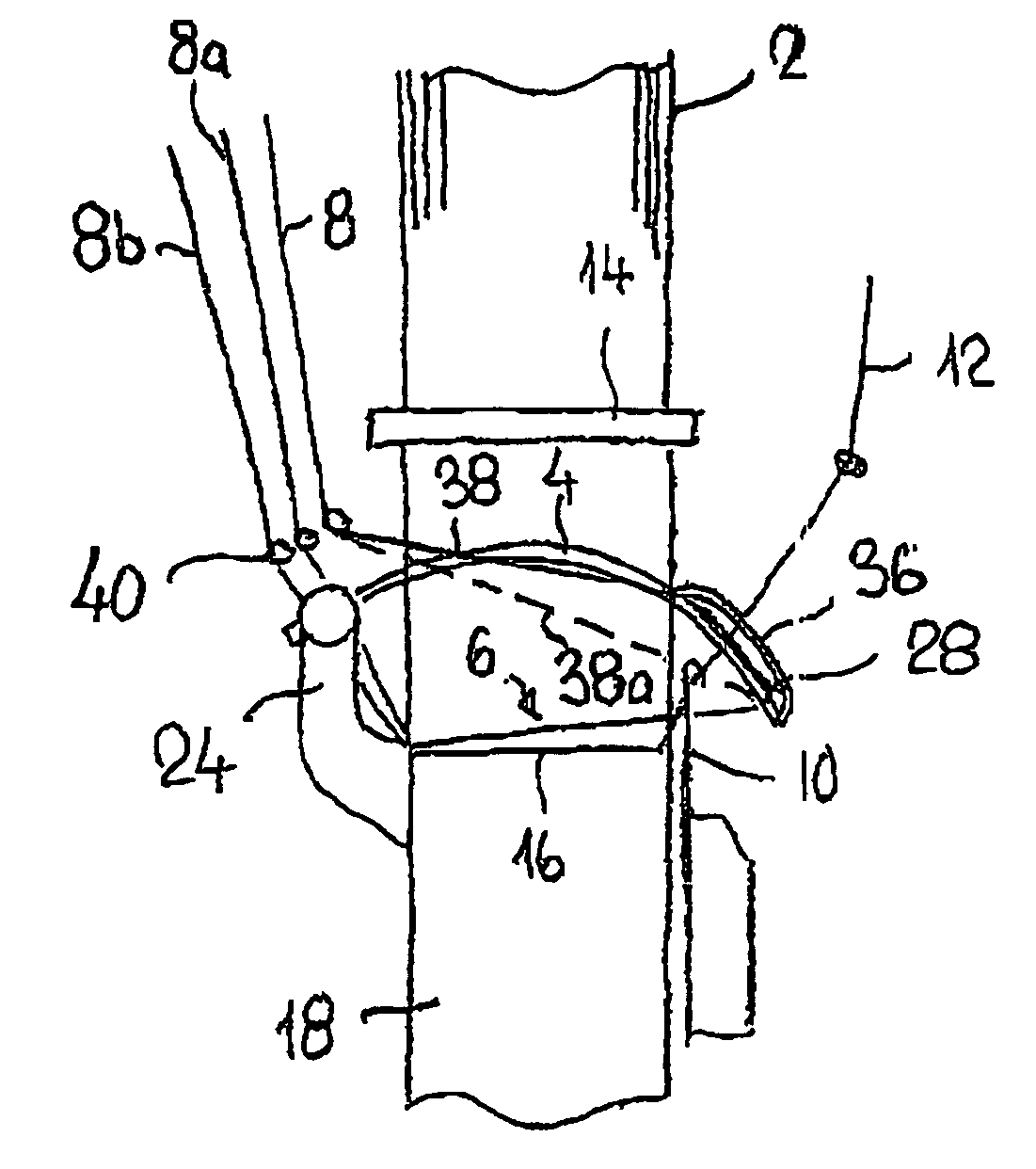 Weft introduction needle for a ribbon needle loom