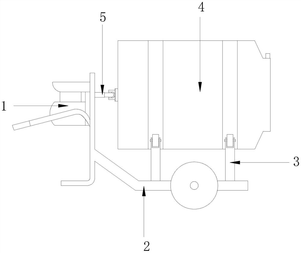 A drum concrete mixer