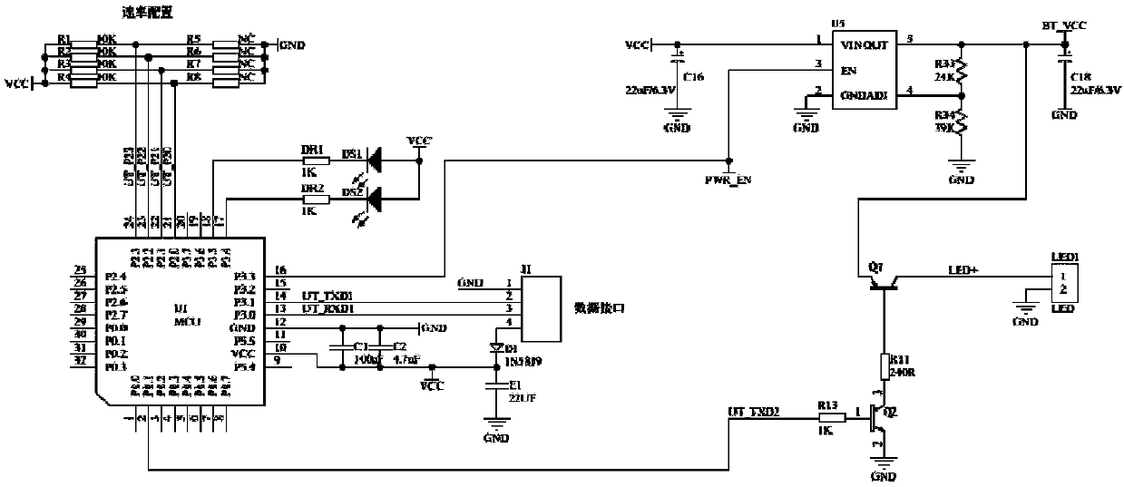 Transmission device, transmission system and transmission method for indoor multisensor data based on optical communication