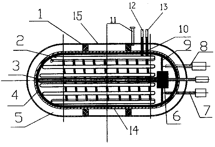 Thermal storage type high efficiency hydrogen storage apparatus used for magnesium base hydrogen storage material