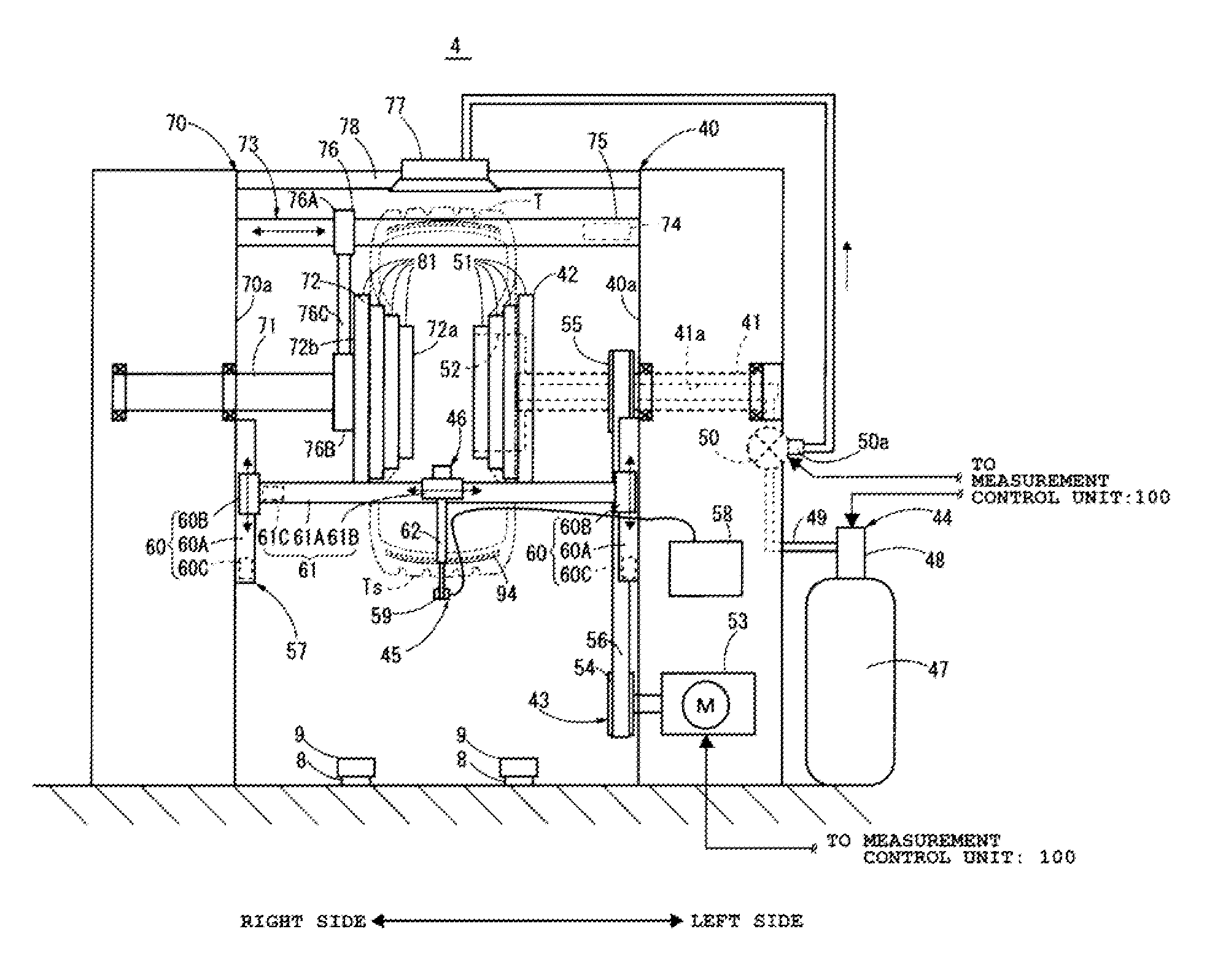 Tread thickness measuring method