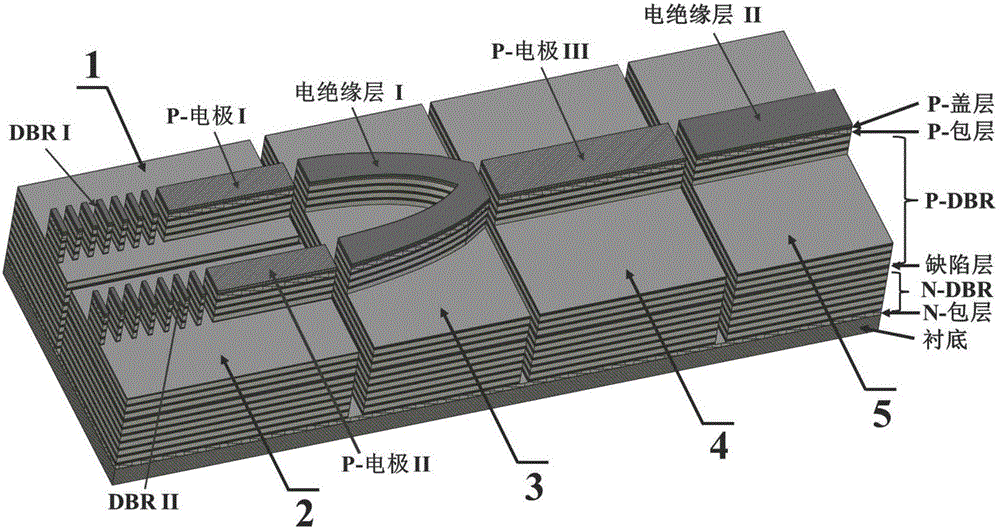 Monolithically integrated electrical pumping bragg reflection waveguide terahertz laser device