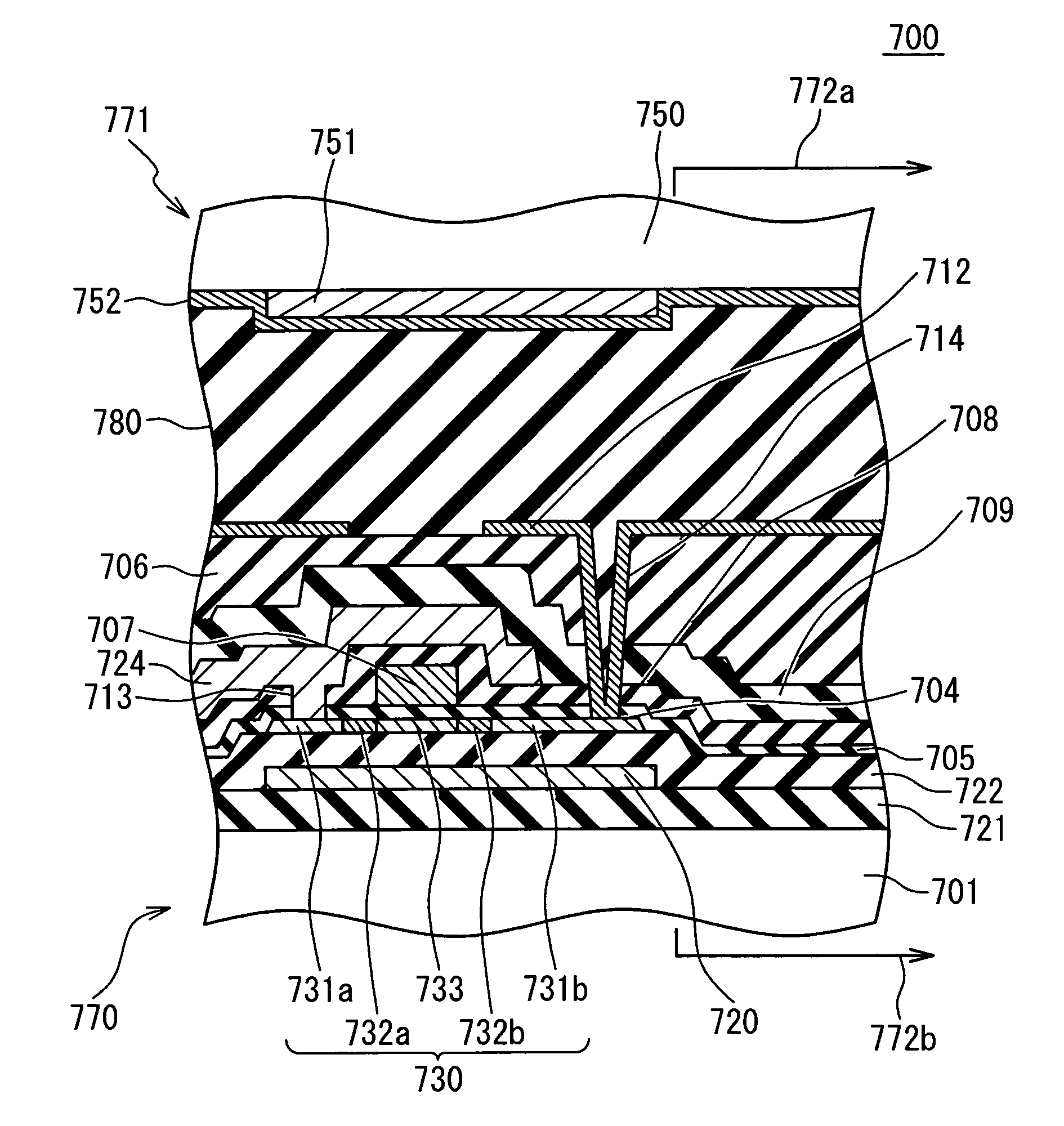 Method for forming pattern of stacked film and thin film transistor