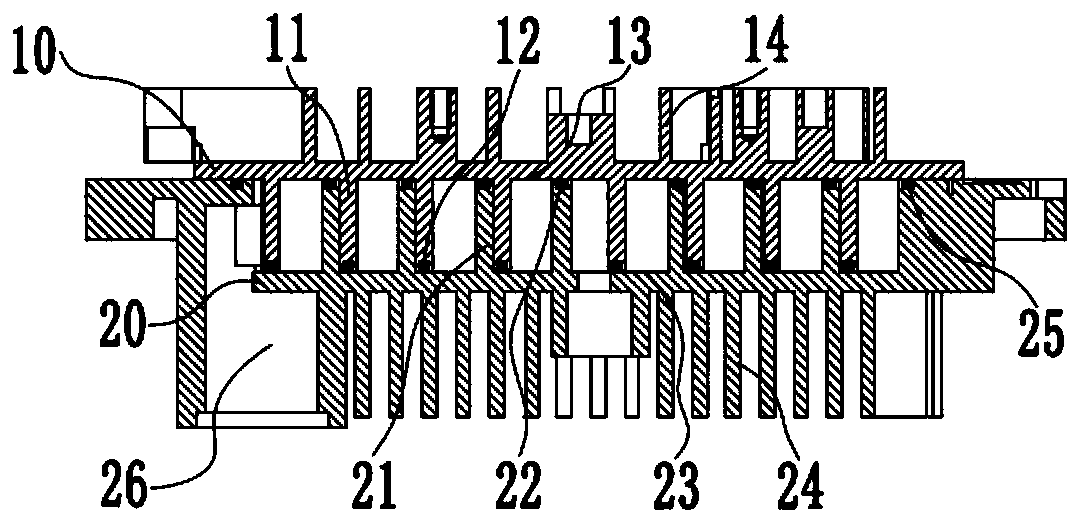 Compressor with radial sealing structure