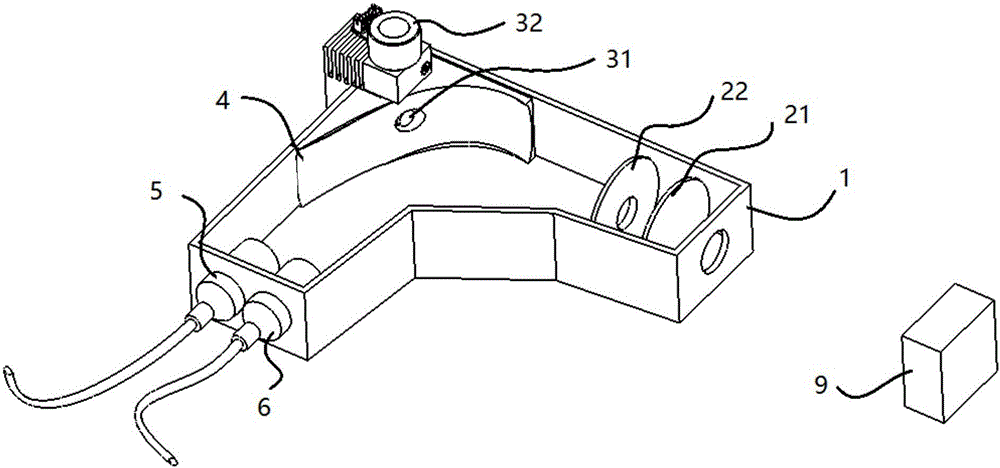 Scanning type laser induced spectrum surface range analysis and detection system