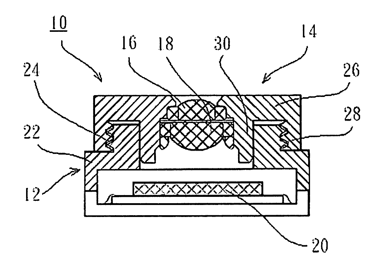 Dustproof lens assembly