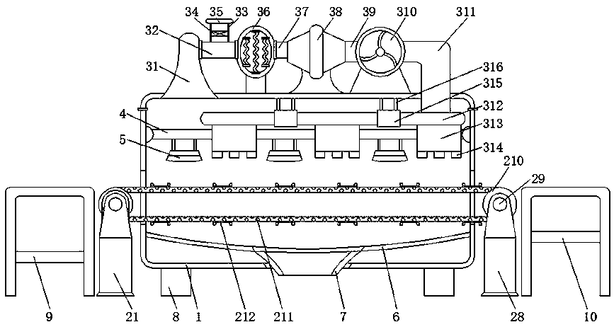 Drying device capable of adopting medium for discharging ceramic wet blank on basis of moisture balance