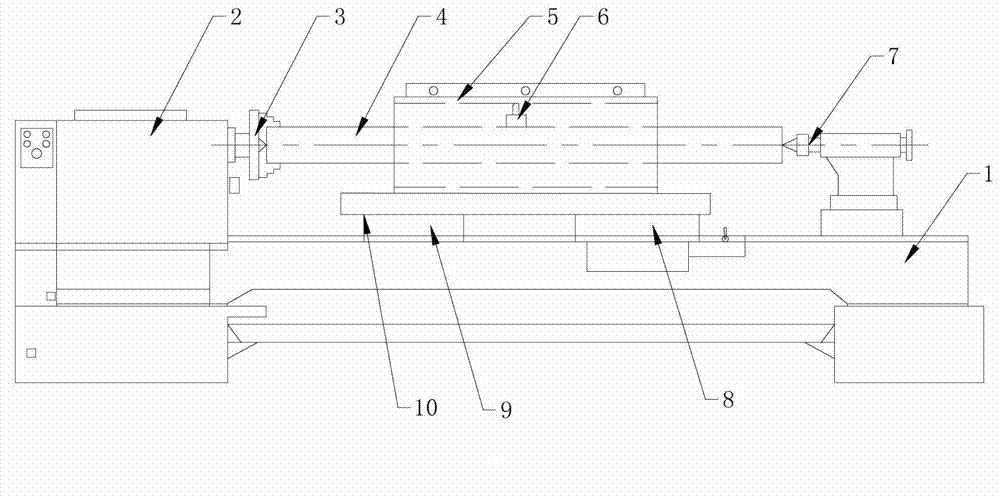 Boring machine for inner wall of drying drum