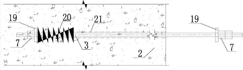 Buckling anchor system combined rock anchor