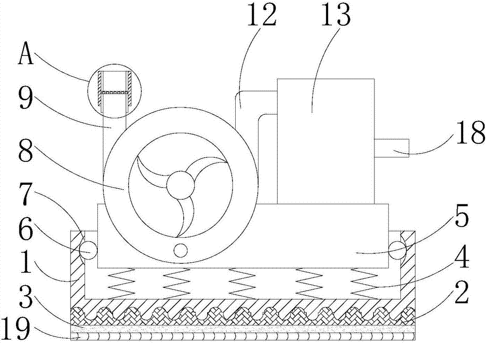 Vacuum pump with vibration damping and noise reduction functions