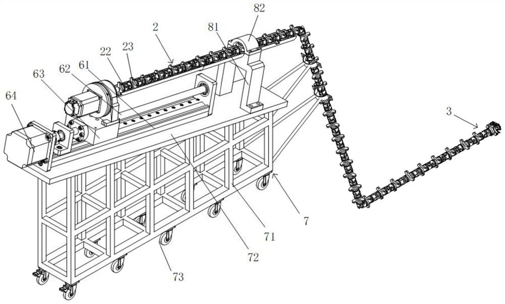 Power external dredging equipment and working method for small-diameter drainage blind pipes in tunnels