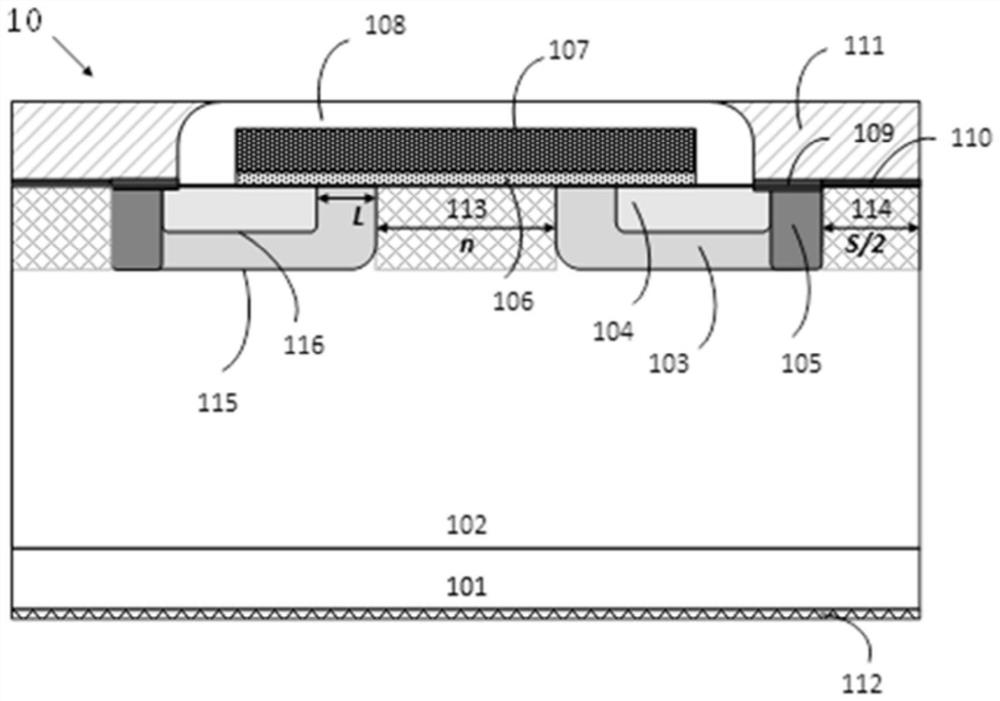 Planar power MOSFET device integrated with junction barrier Schottky diode