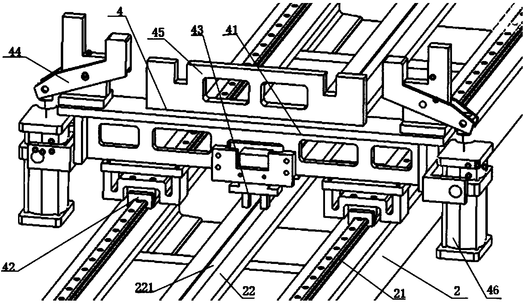 Welding clamping fixture for midpiece of monocoque bus frame