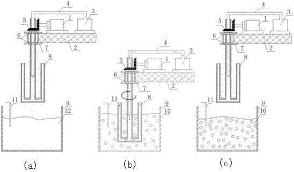 Device and method for preparing light alloy semi-solid slurry through air-cooling multi-tube stirring