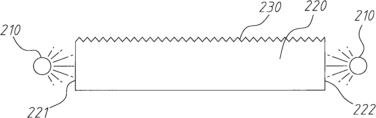 Light guide bar with patterned surface to enhance light uniformity and intensity