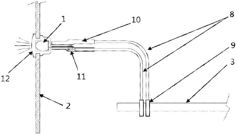 Equipment indicator light and installation method thereof