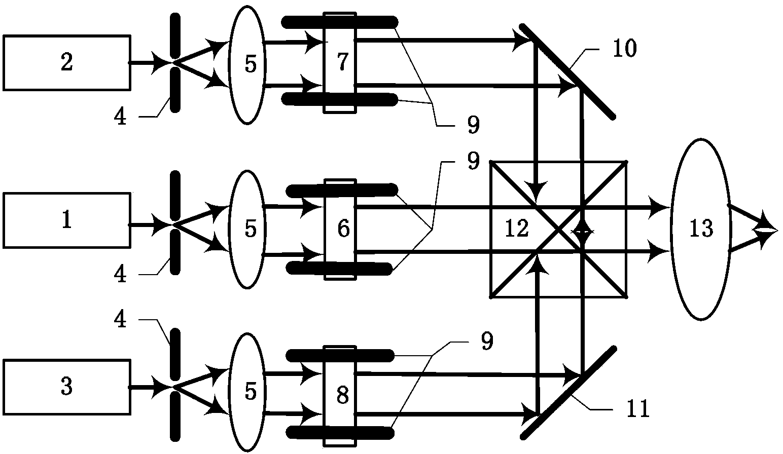 Color holographic display system based on diffraction distance control and method thereof