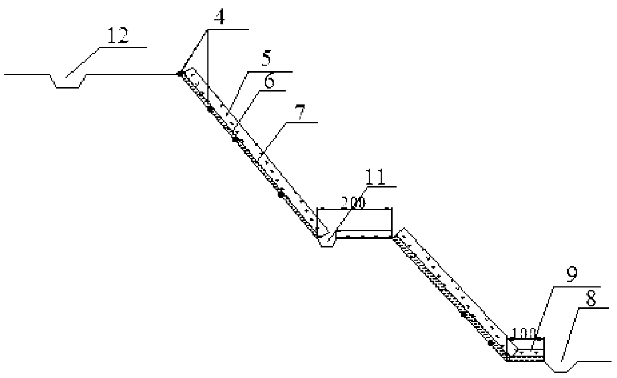 Reorganization and expansion highway slope protection system