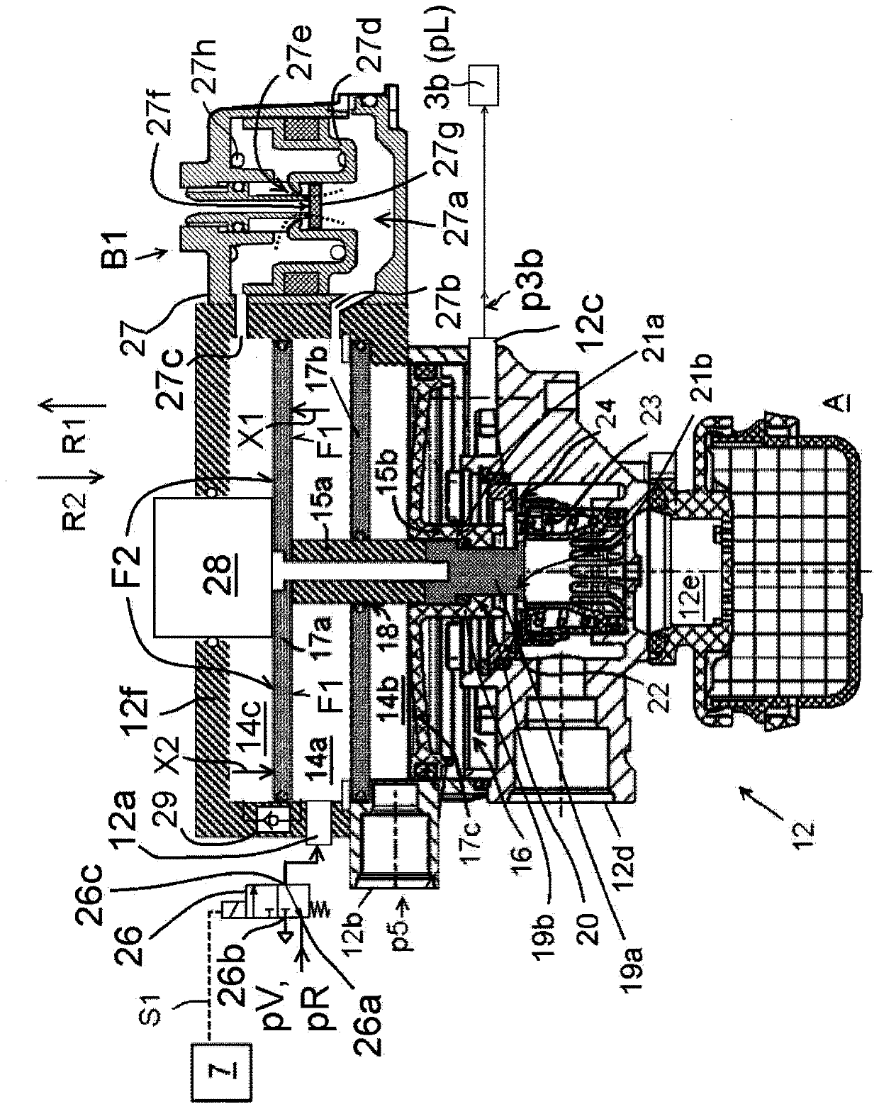 Control valve, electronically controllable brake system and method for controlling the electronically controllable brake system