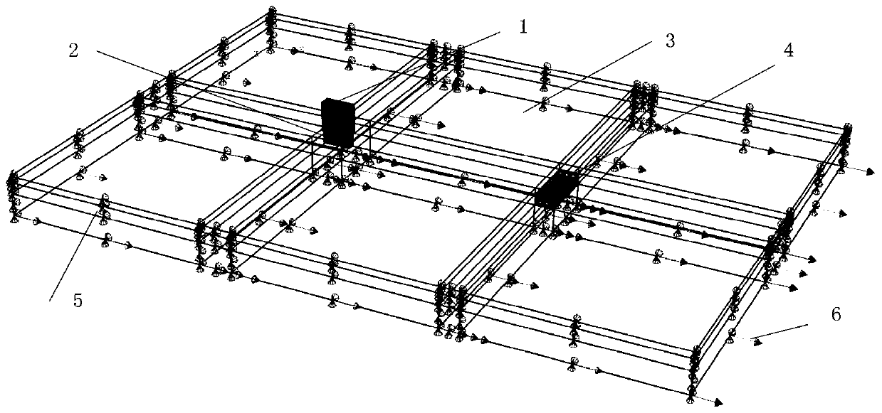 Three-dimensional parametric numerical modeling analysis method and system for structure-soil-structure system