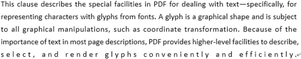 Method and system for identifying spaces in document