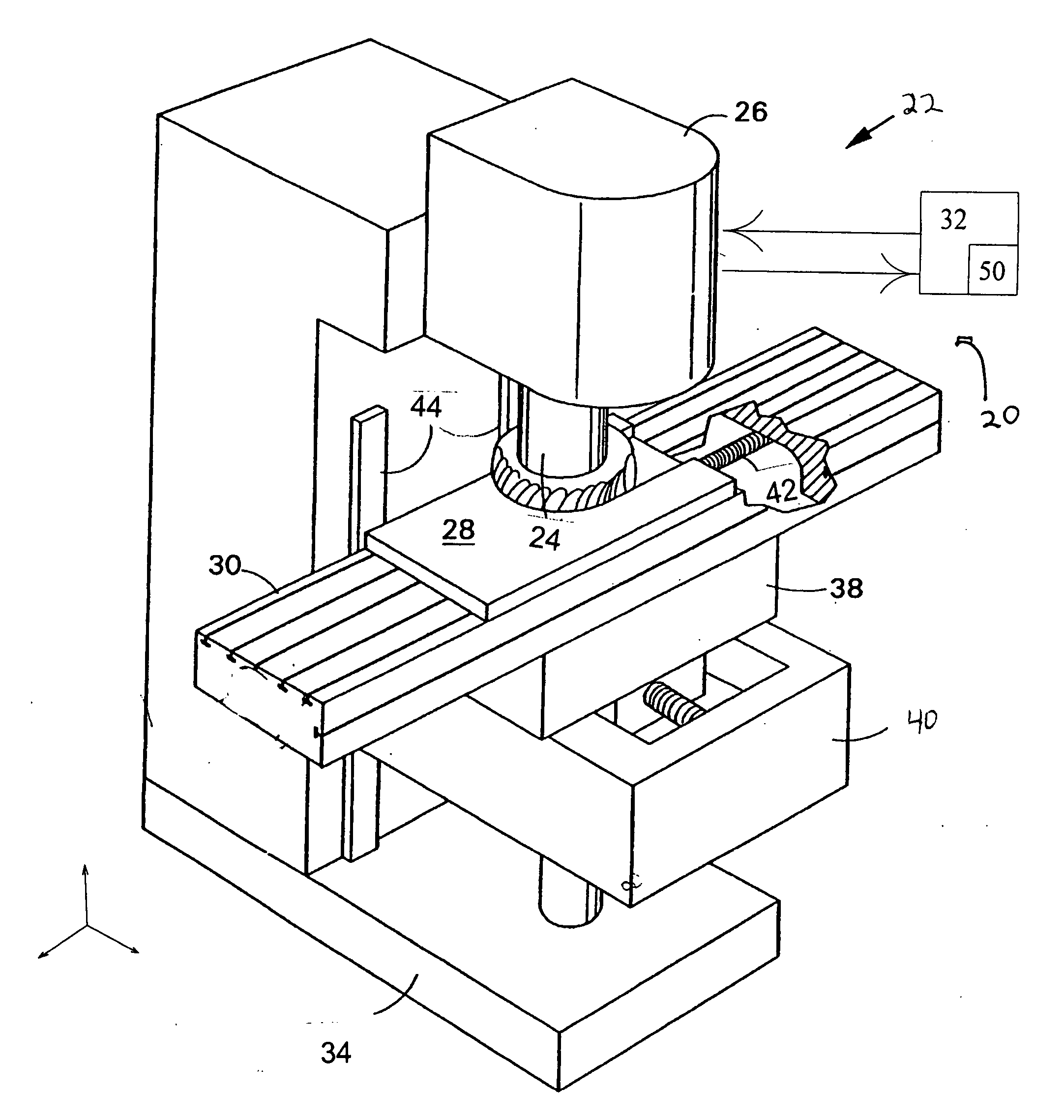 Method to measure tool wear from process model parameters