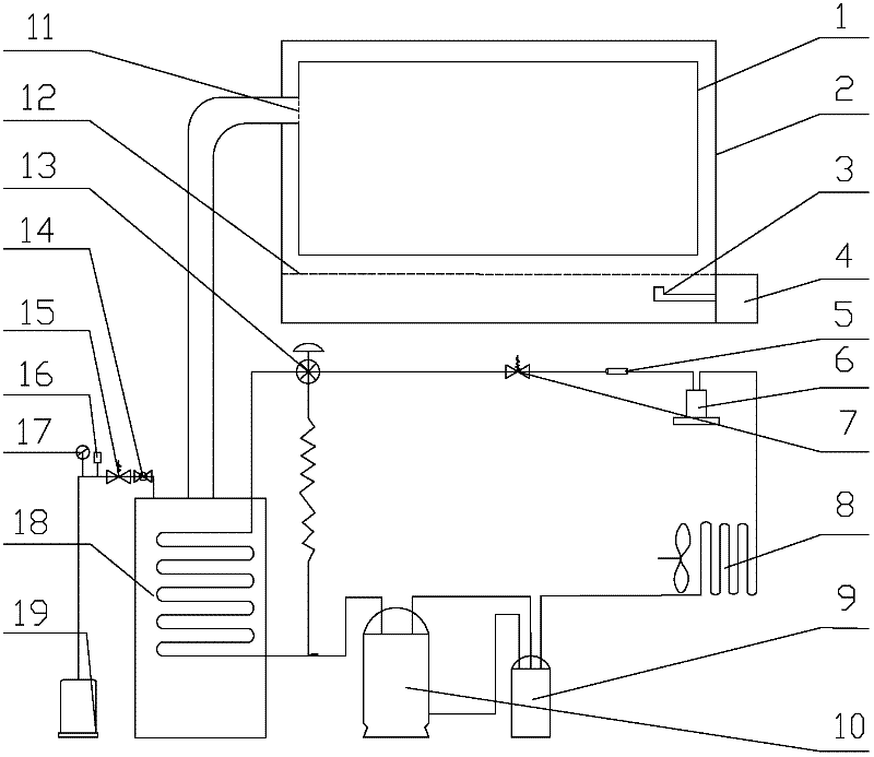 Device and method for drying by integrating vacuum, microwave and ice temperature technologies