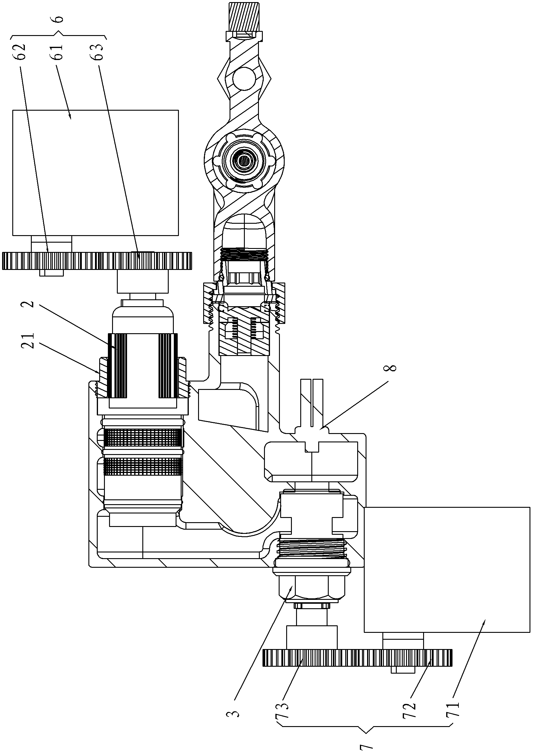 Thermostatic faucet of electric water heater