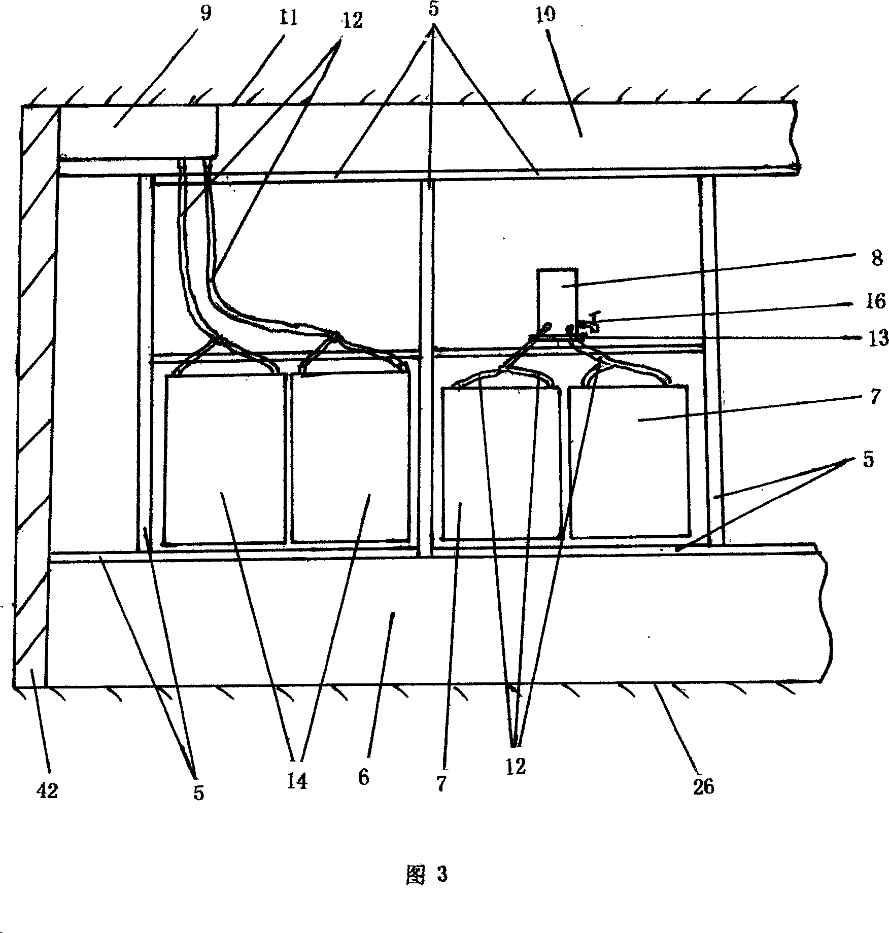 Multiple green house solar energy heat utilizing device combined with building