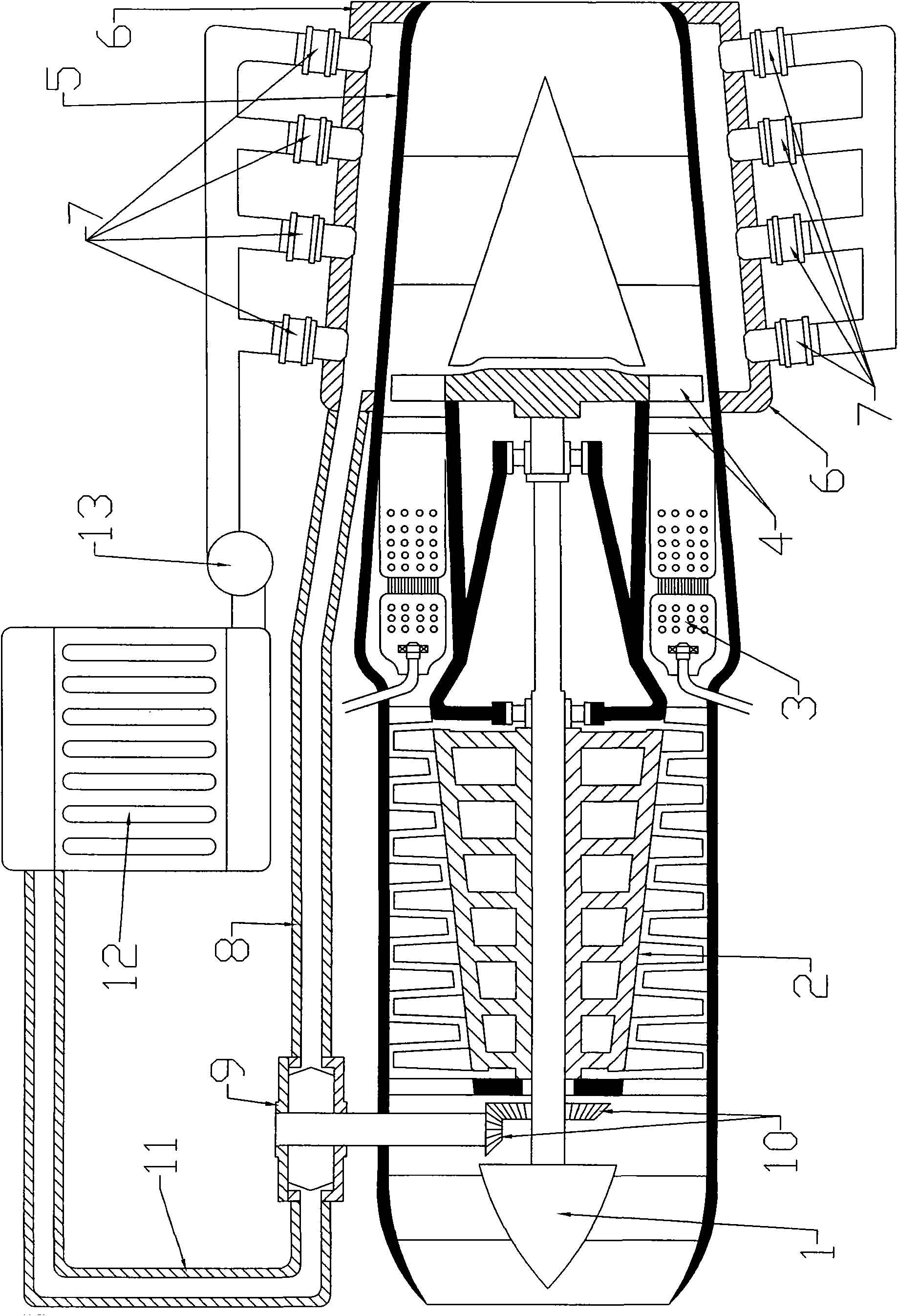 Jet-steam compound engine with spray liquid evaporating on hot wall