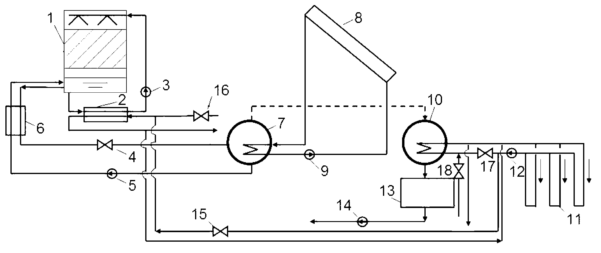 Boiling type regenerative solution dehumidification system driven by solar energy and ground source energy