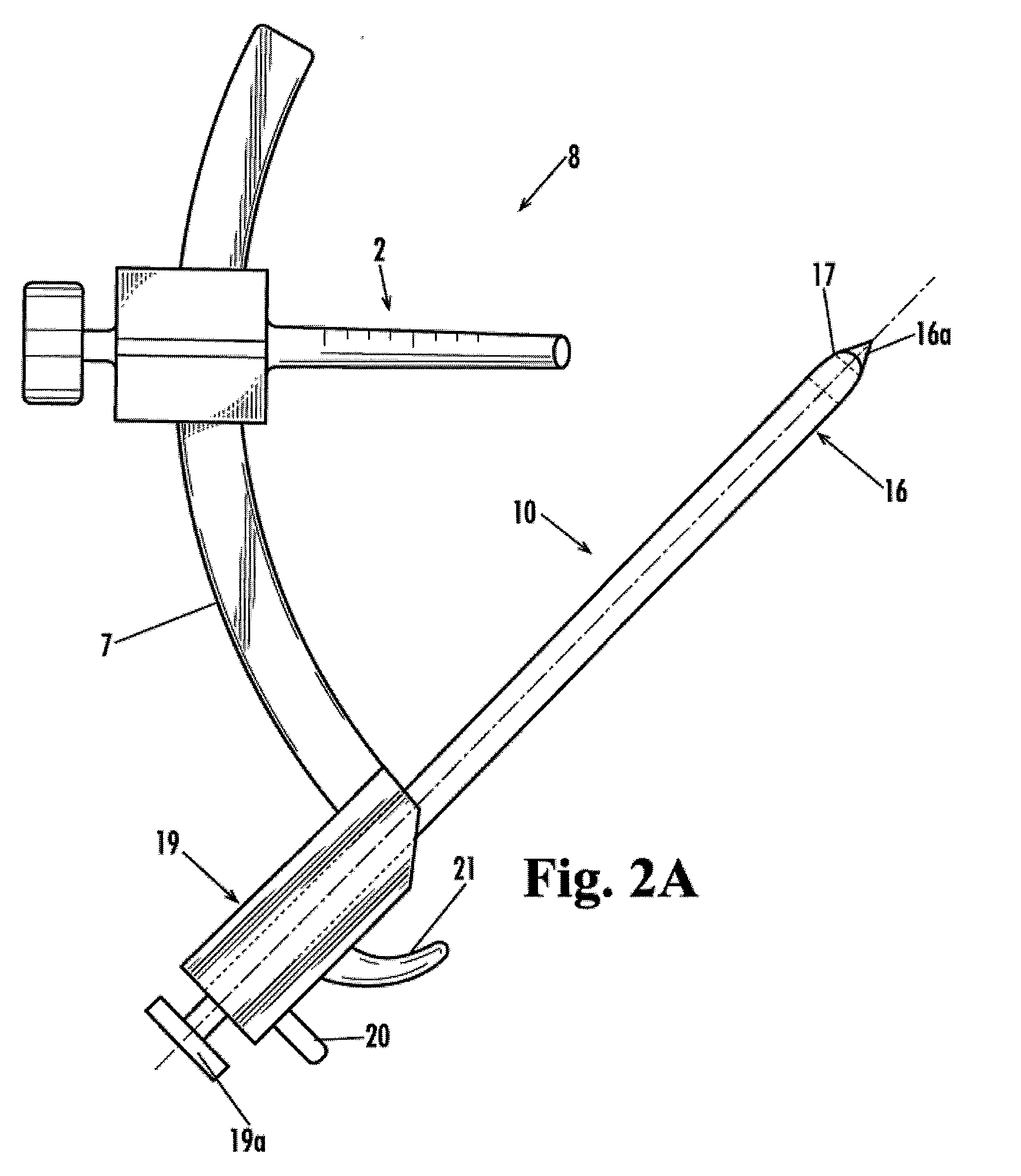 Device for the intraosteal seizing of sutures