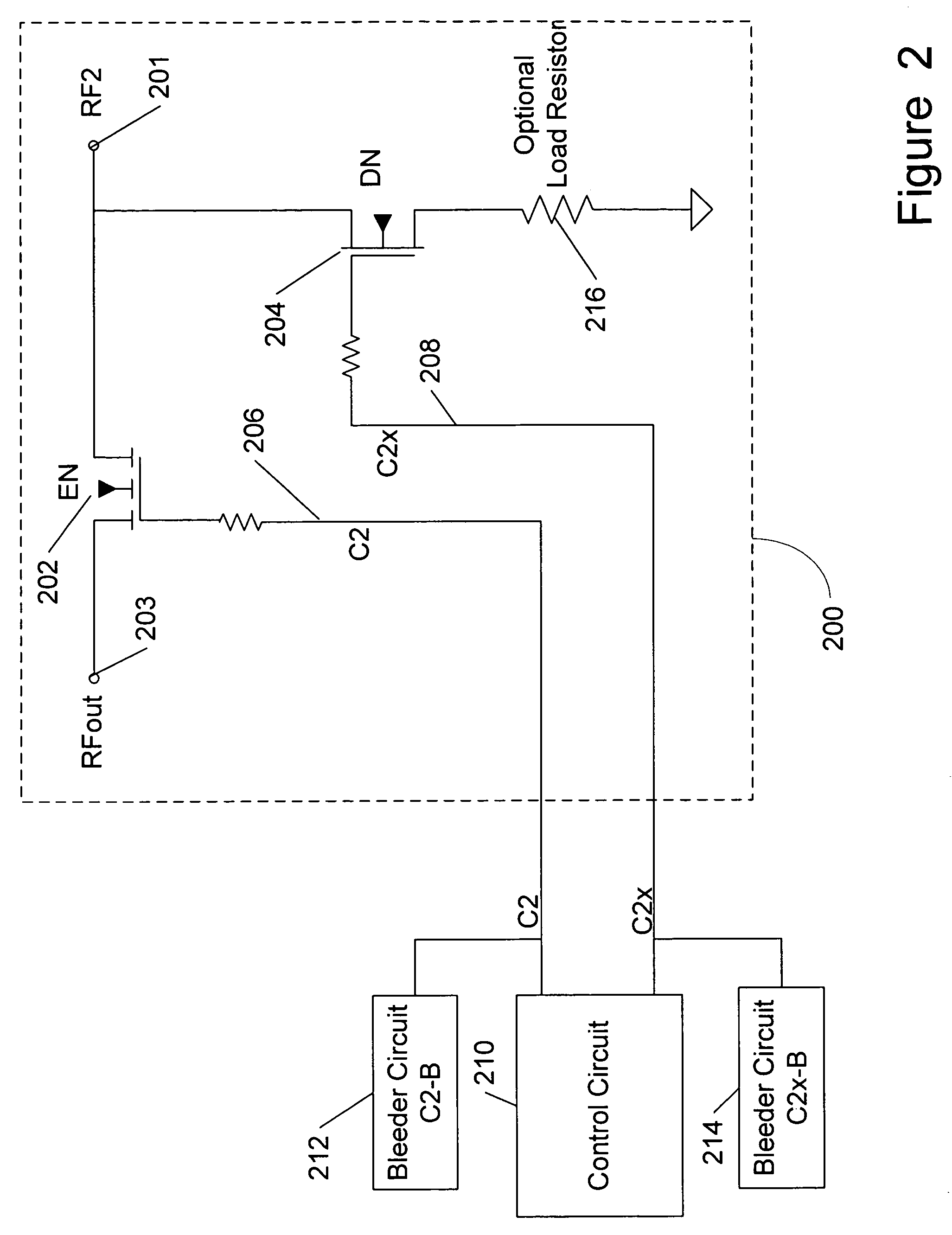 Unpowered switch and bleeder circuit