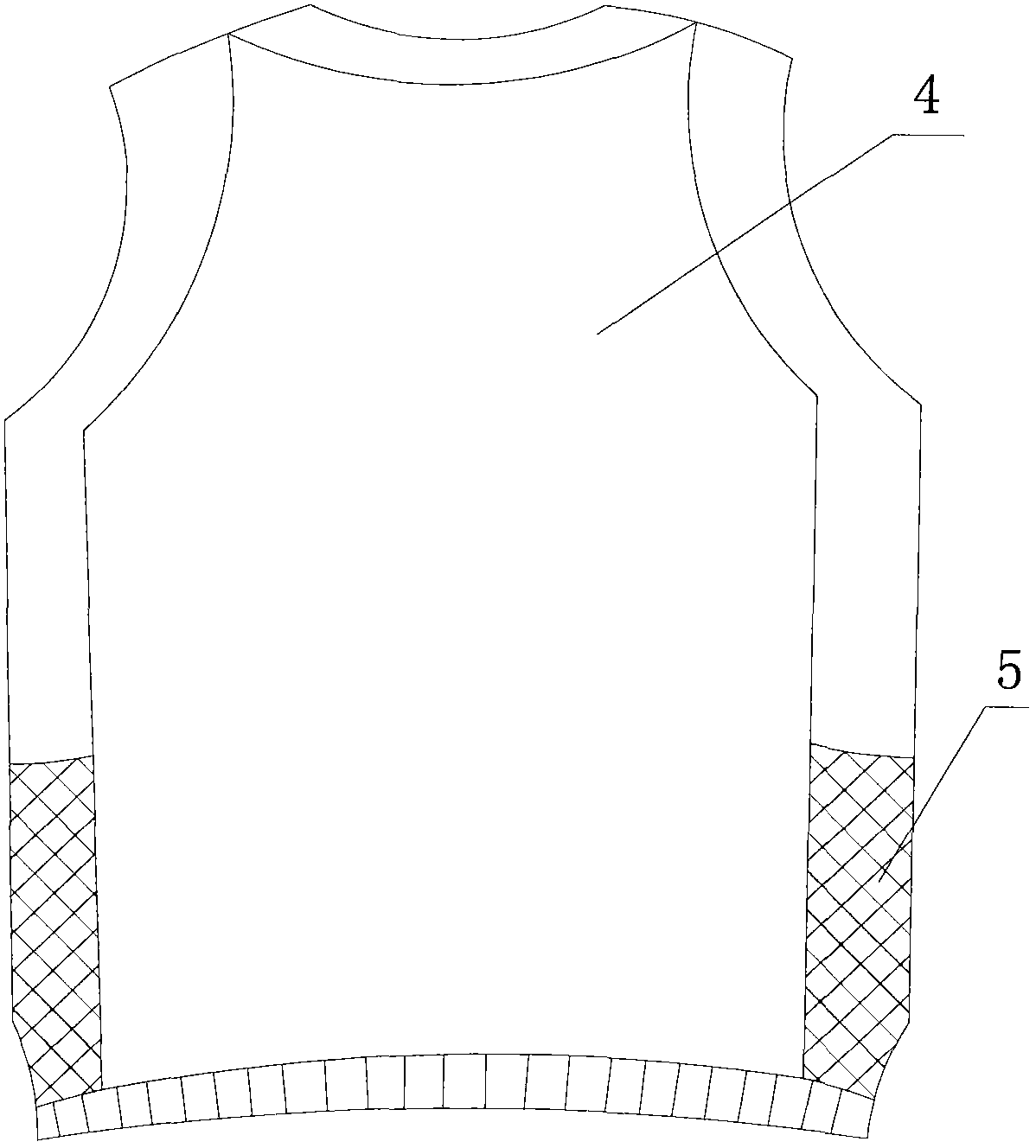 Environment-friendly garment provided with waist-tightening elastic material