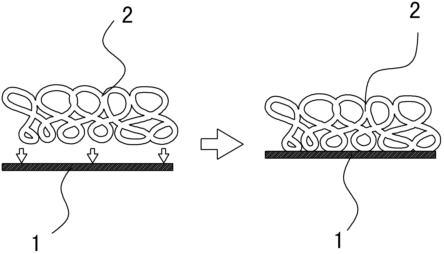 Pattern color spraying method for plastic yarn-loop floor mat