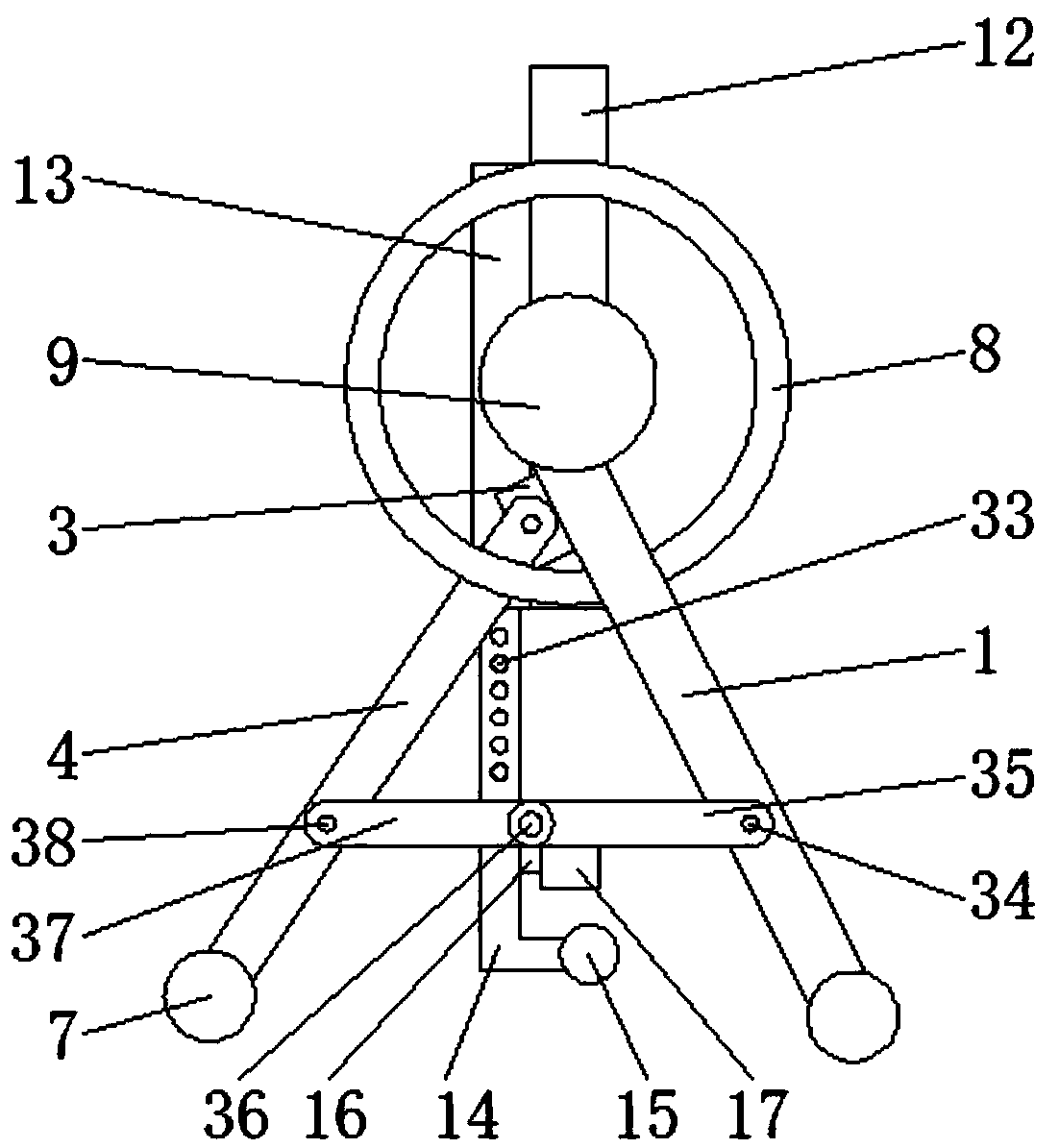 Sports handstand machine convenient to fold