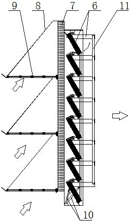 Three-grade efficient noise-elimination air filtering system used for combustion gas turbine