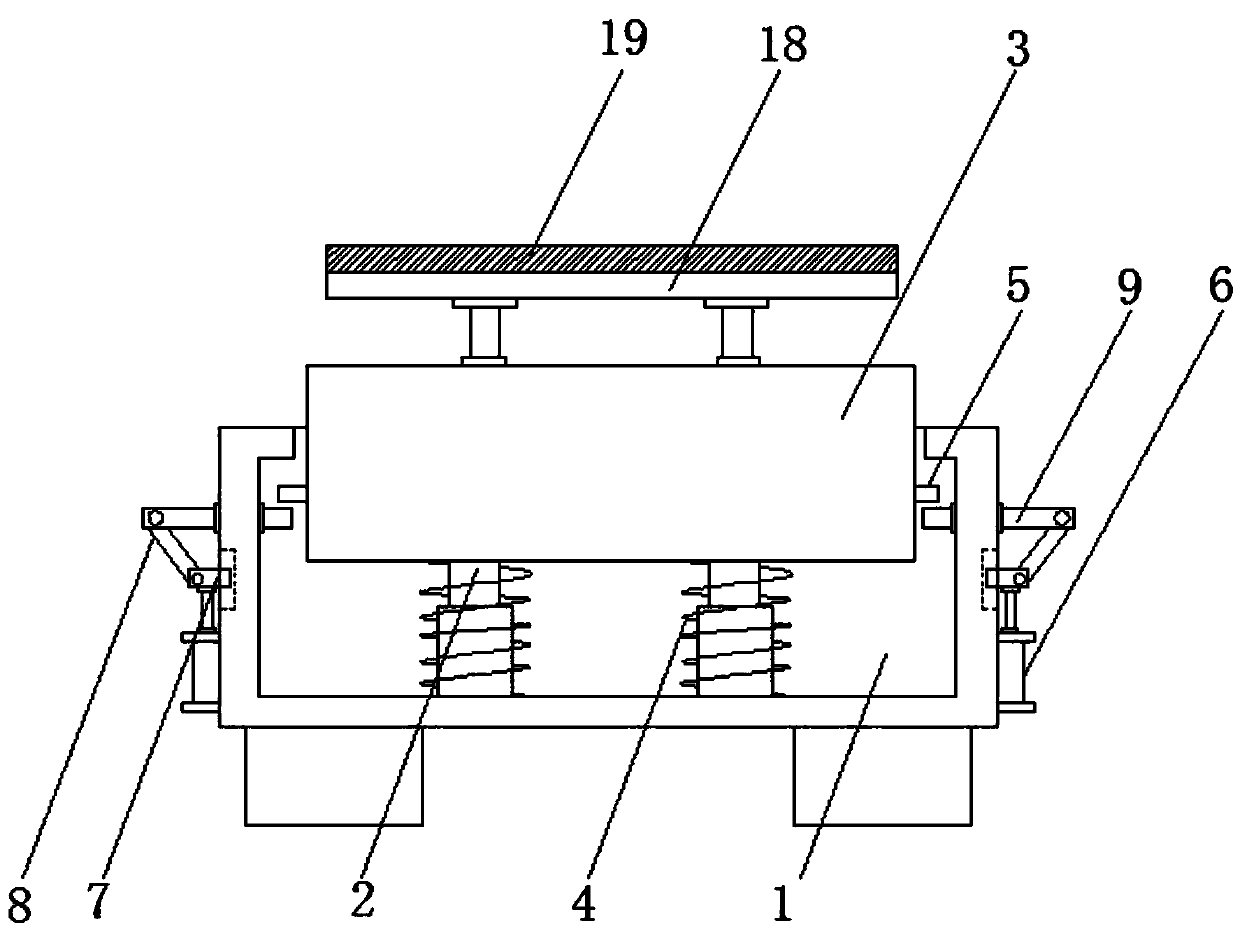 Damping base for electrical test