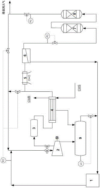 VOC (volatile organic compound) gas recovery system