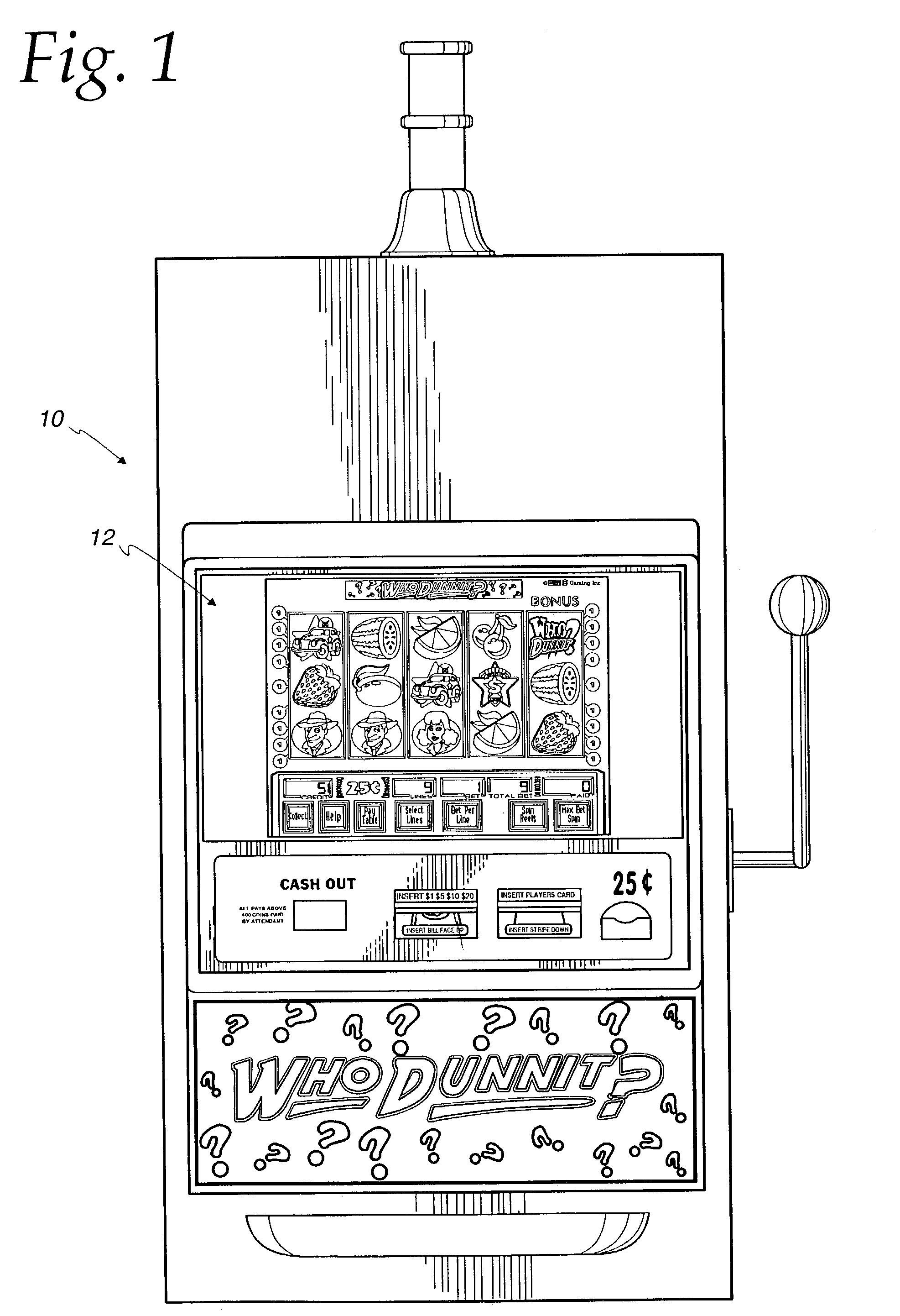 Gaming machine system having automatic reporting feature