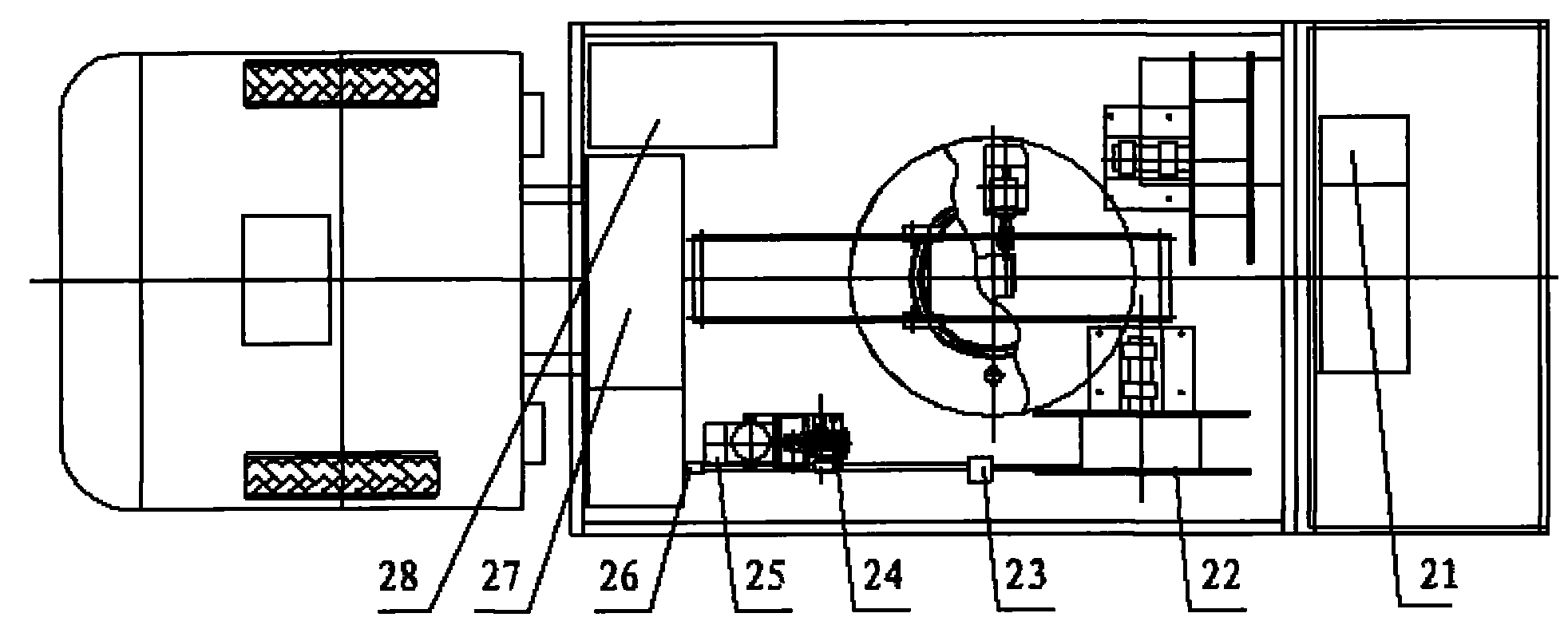 Underground in-situ emulsified explosive mixed charging vehicle