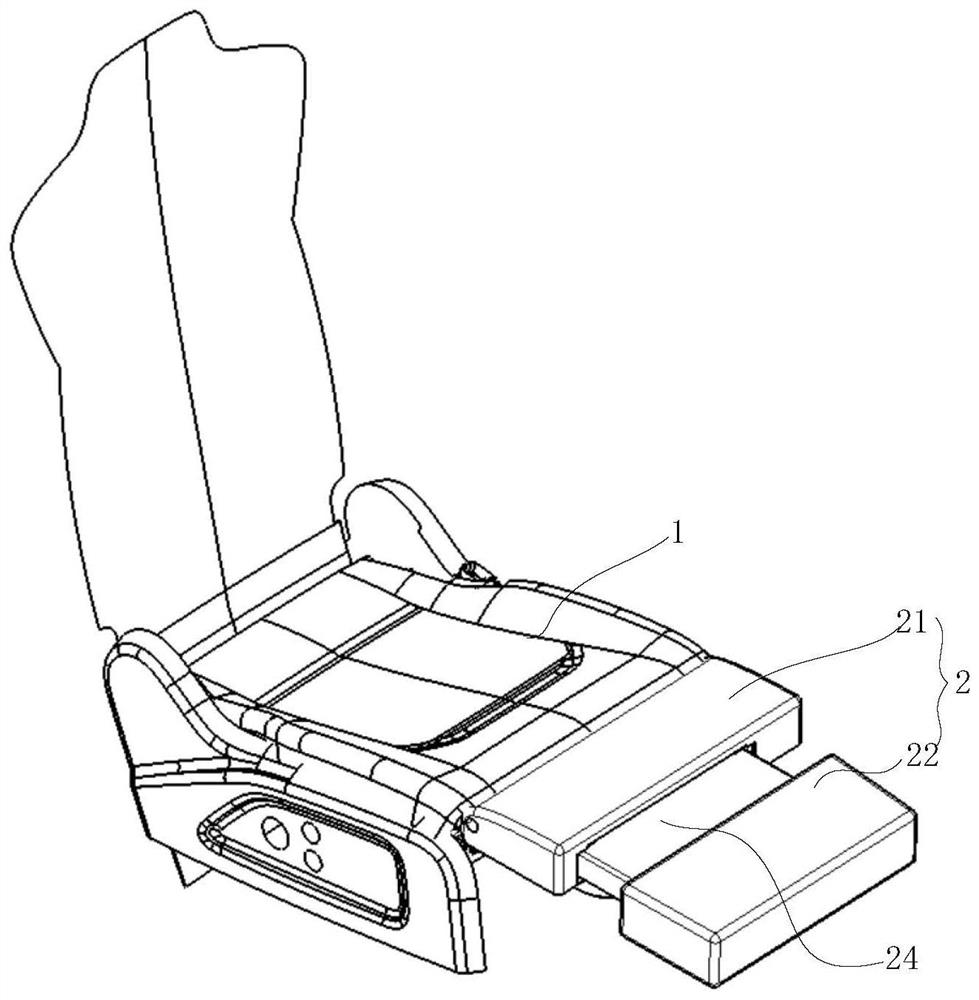 Connecting rod assembly, rotary sliding-out component, leg support device and automobile seat