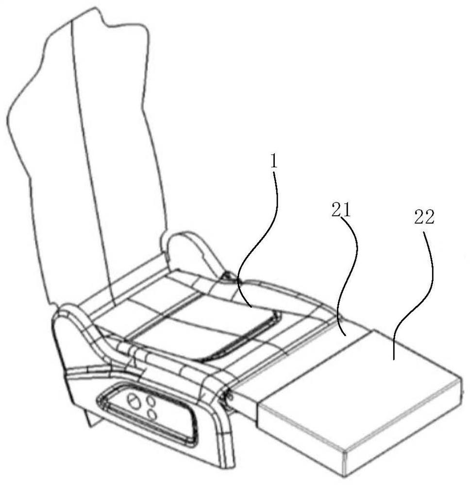 Connecting rod assembly, rotary sliding-out component, leg support device and automobile seat