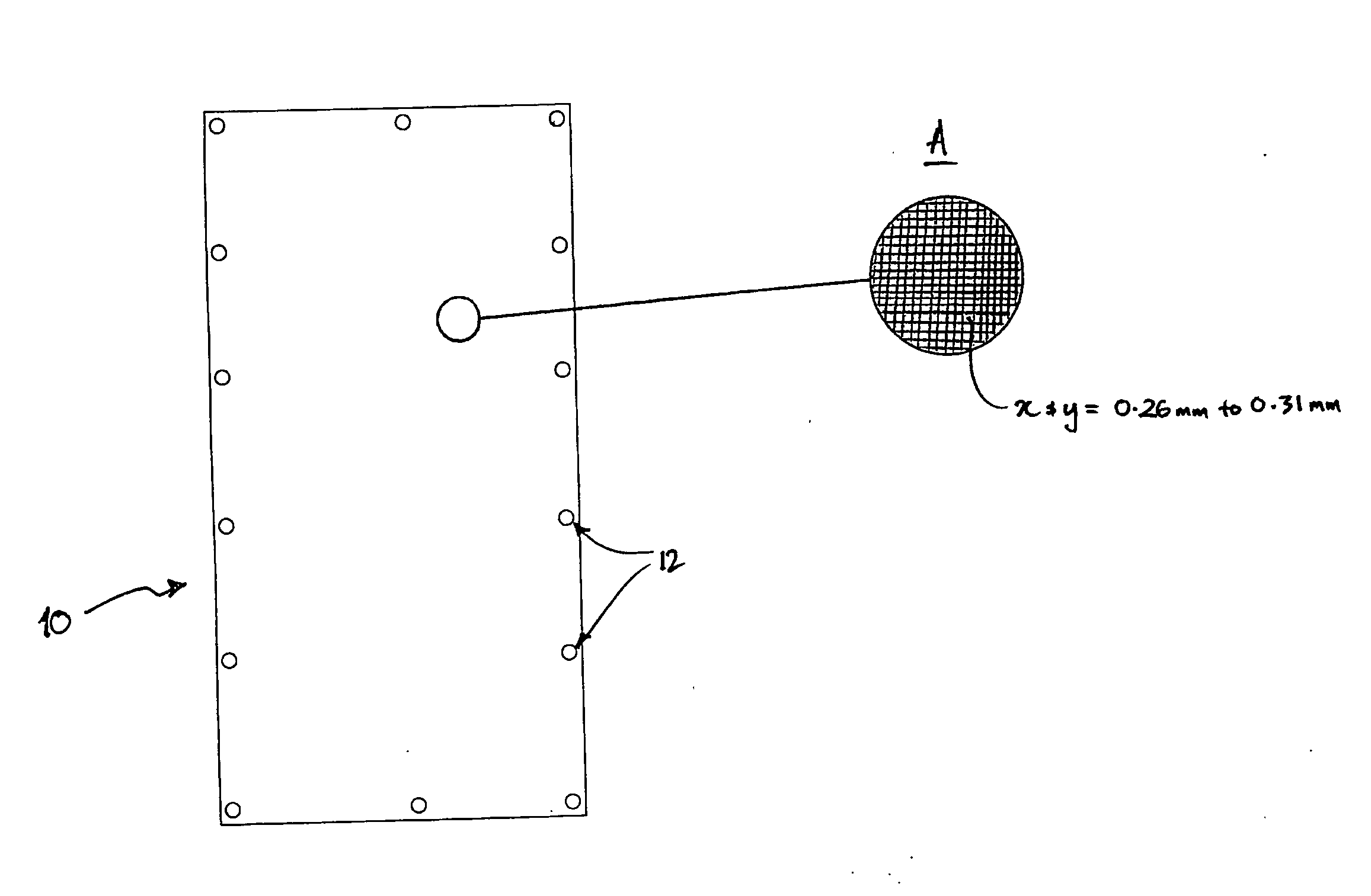 Mesh for Screening a User from Direct Impact of a High Pressure Fluid by Diffusing the Fluid Stream