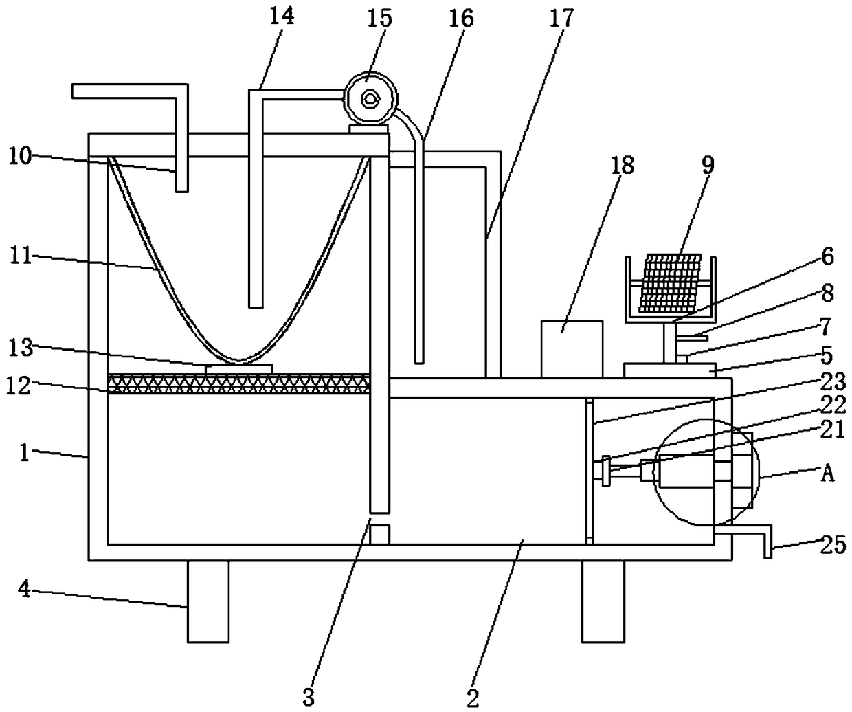 Sewage treatment device using solar energy